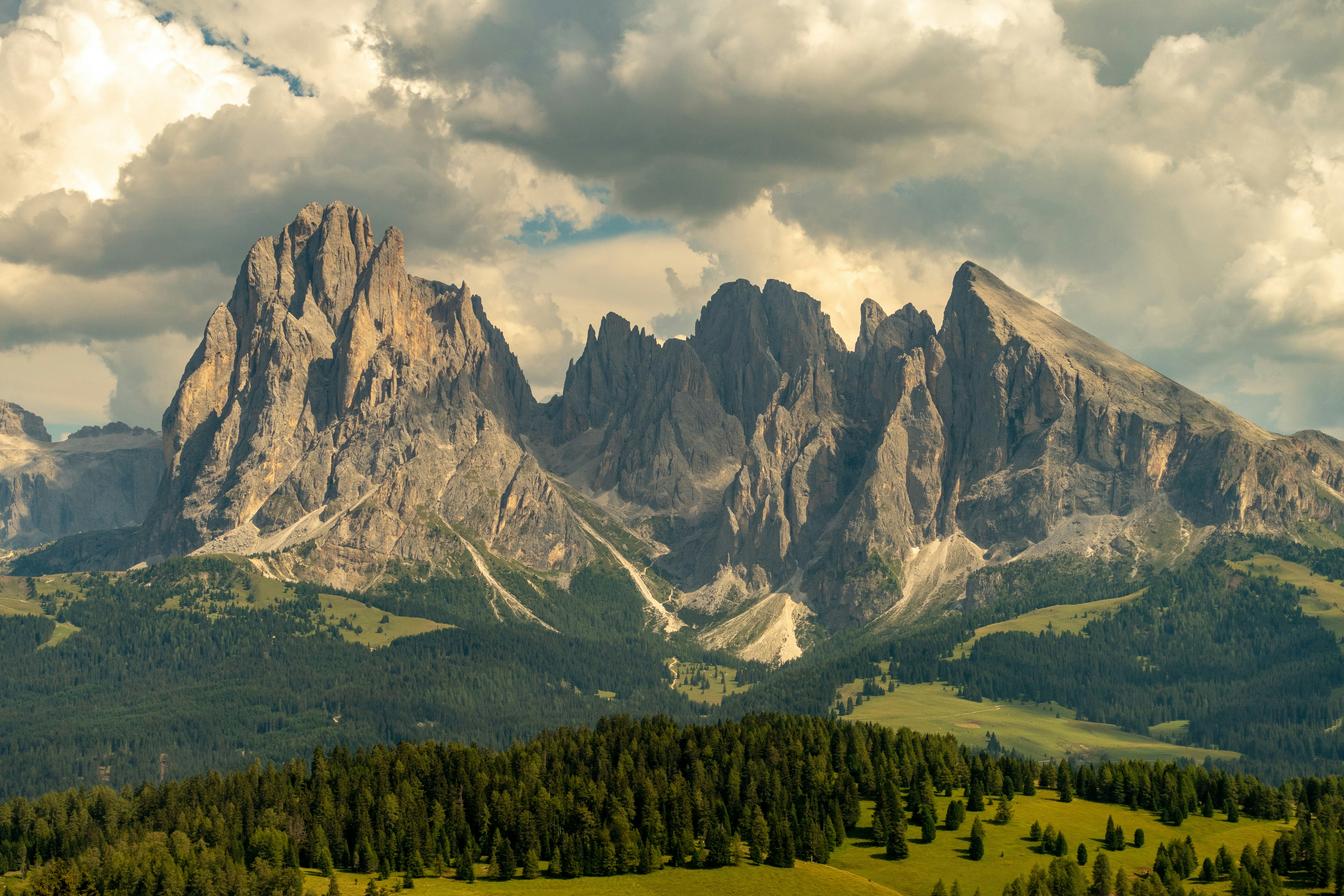A landscape view of Dolomites.