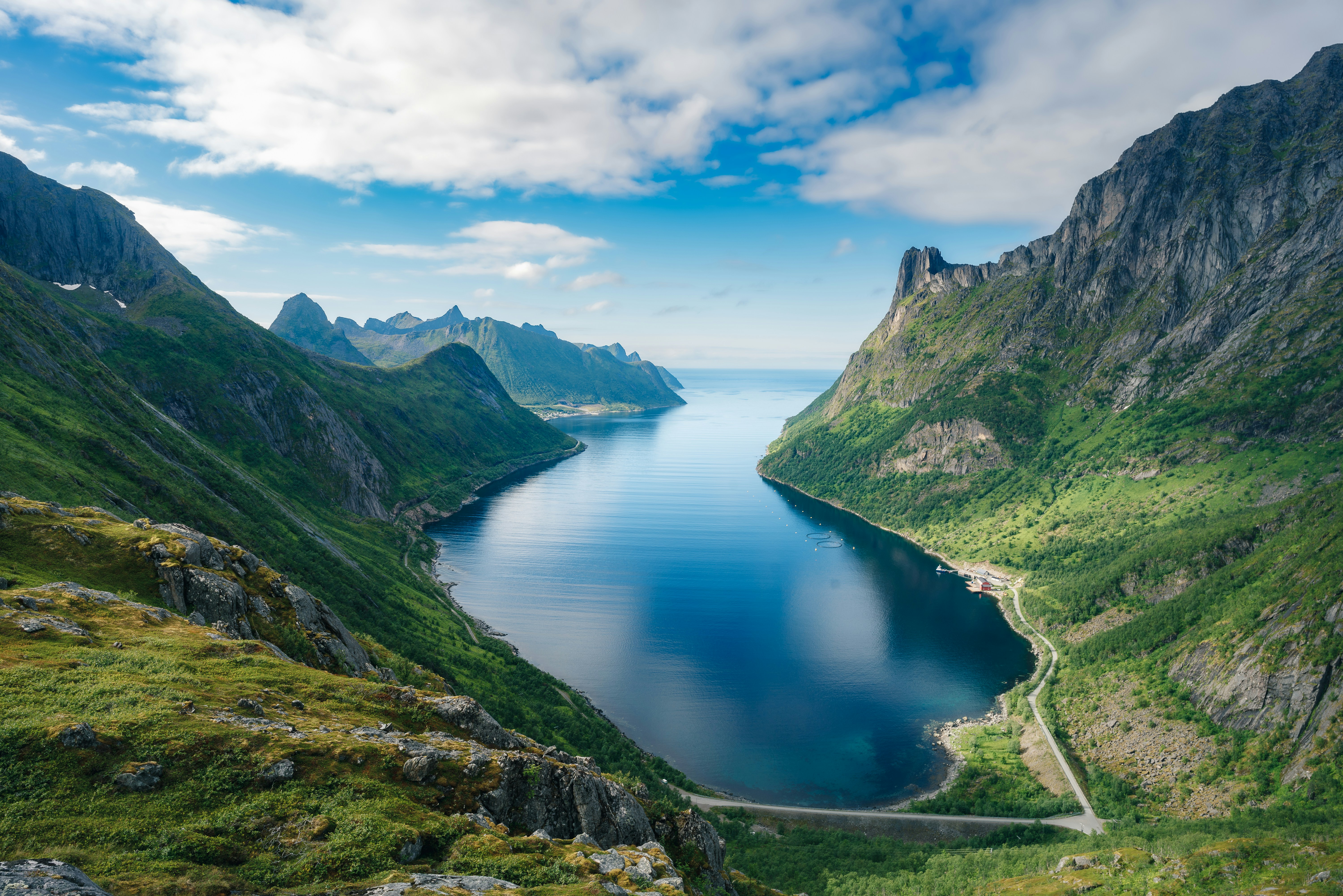 A landscape view of Scandinavian Mountains.