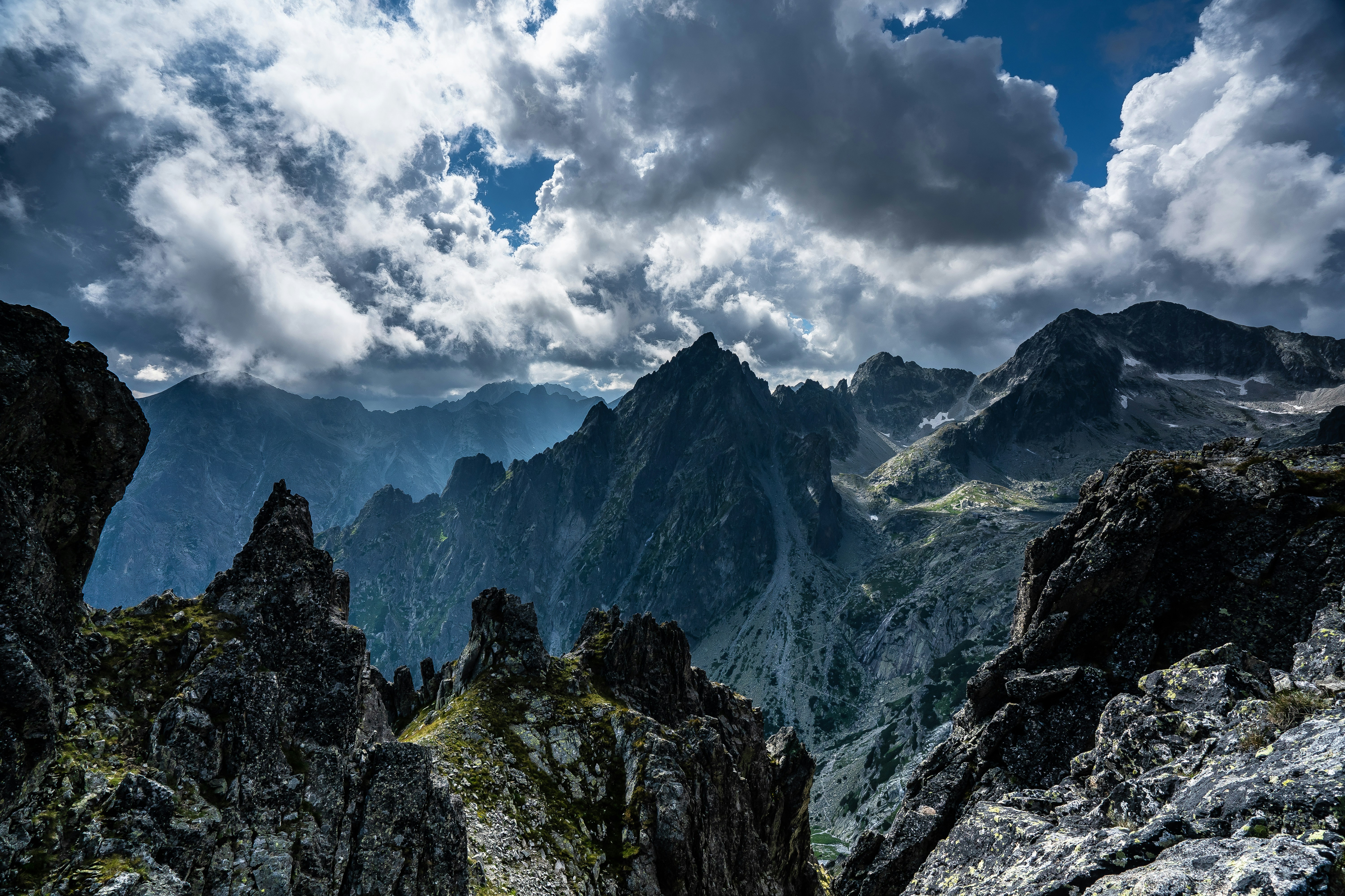 A landscape view of Tatra Mountains.
